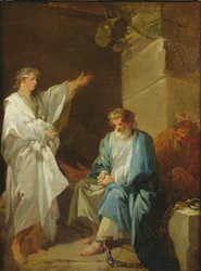 Sankt Sebastian prædiker Diocletians tro i fængsler